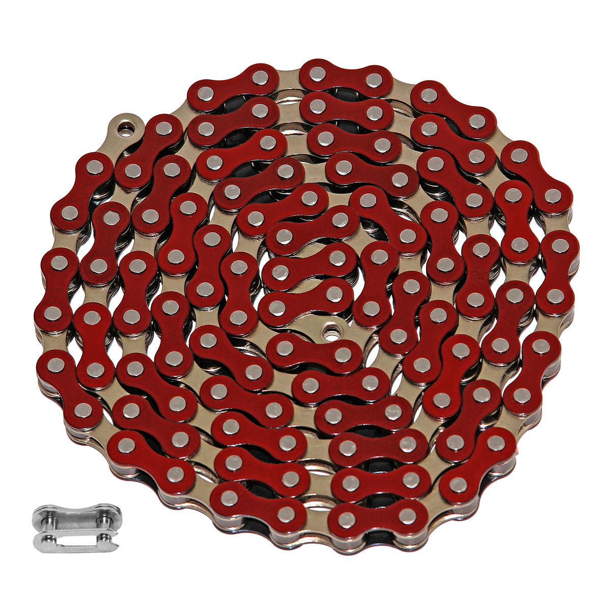 YBN Chain 1/2x1/8x112 1/Speed Red/Chrome.